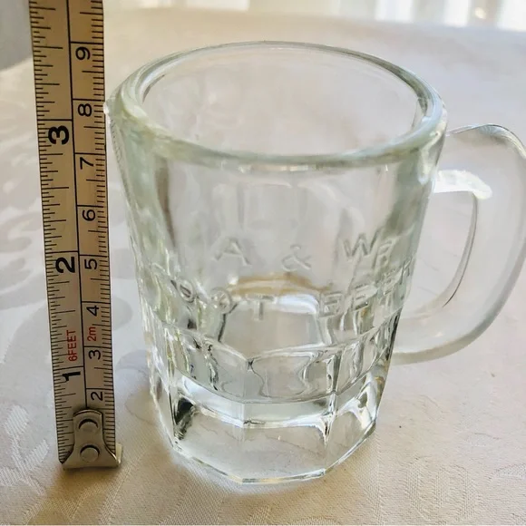 Vintage A&W mini Baby Root Beer Glass Mugs Mint - Picture 3 of 6